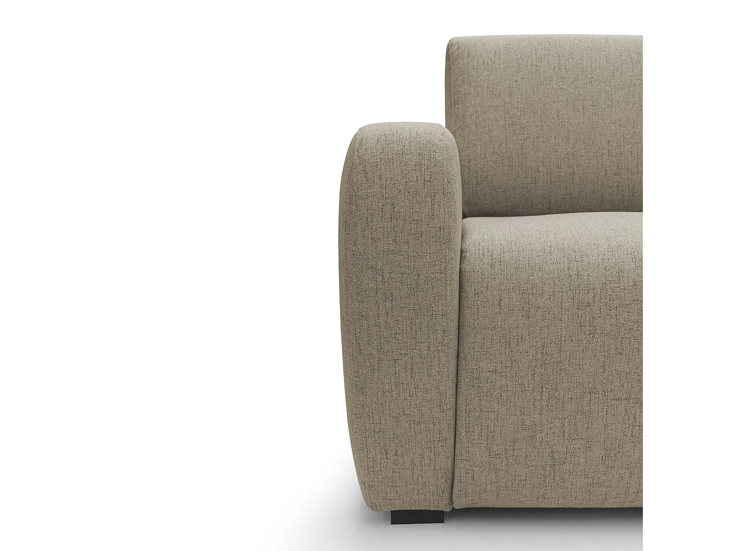 Duna Sofá cama convertible con colchón de 20 cm de tela suave flameada e impermeable 195 cm (mat. 140x197) Marrón