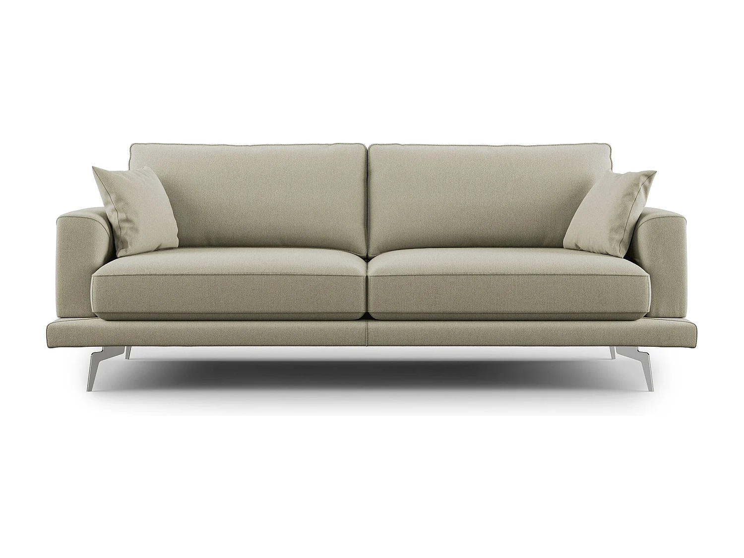 Dorian modernes Sofa aus weichem, schmutzabweisendem Stoff T05 218 cm creme