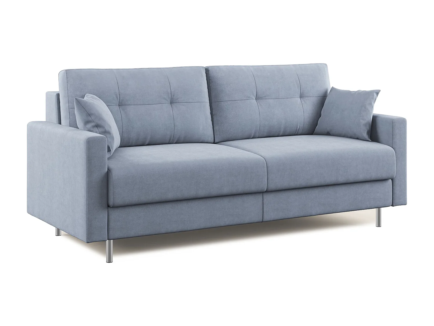 Megan Schlafsofa aus abwaschbarer Mikrofaser T11 168 cm (mat. 120x197) Baby Blau