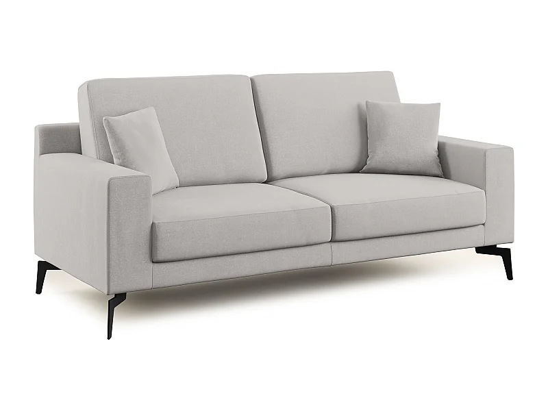 Prestige modernes Sofa aus abwaschbarer Mikrofaser T11 146 cm  hellgrau