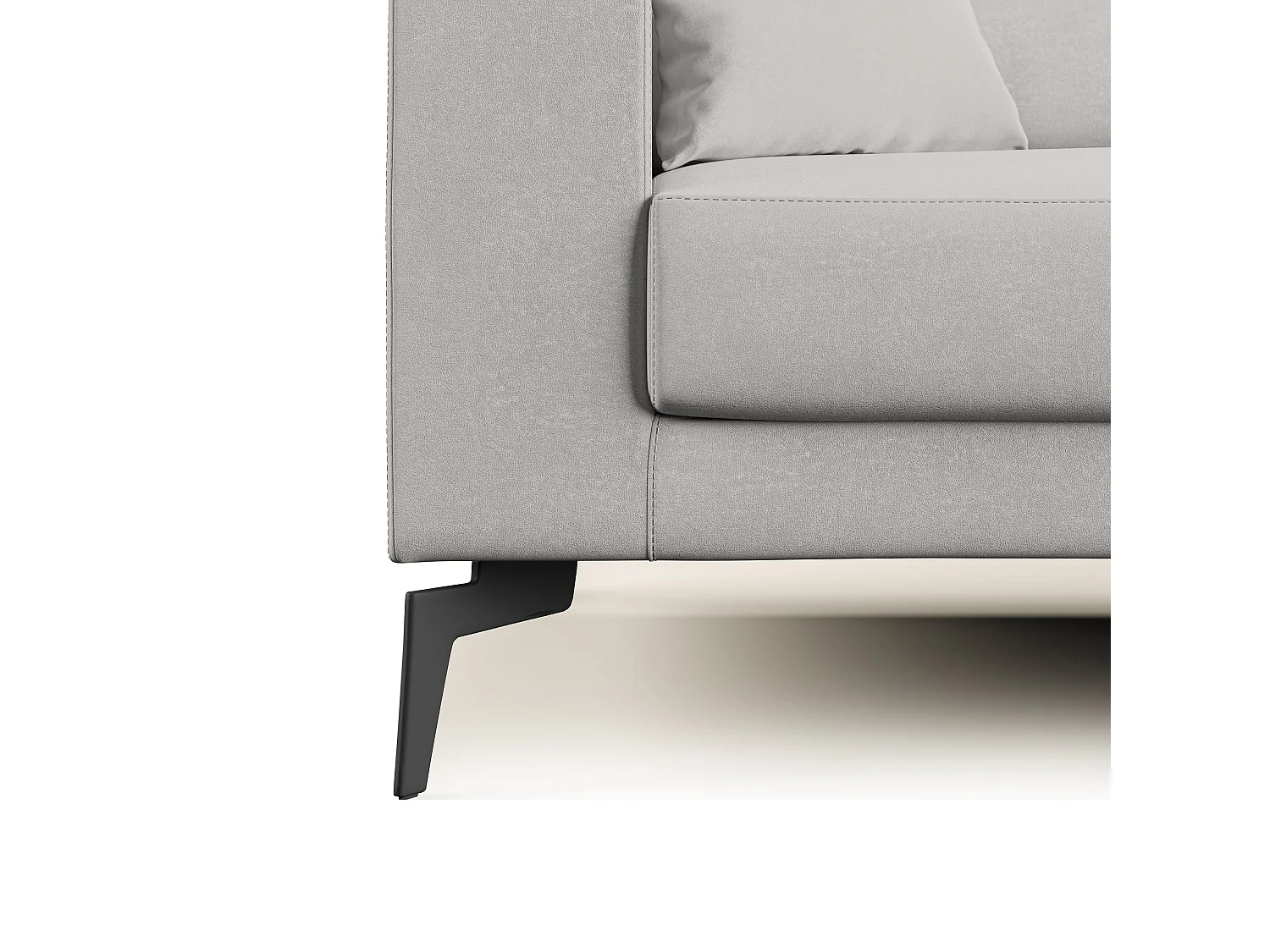 Prestige modernes Sofa aus abwaschbarer Mikrofaser T11 146 cm  hellgrau
