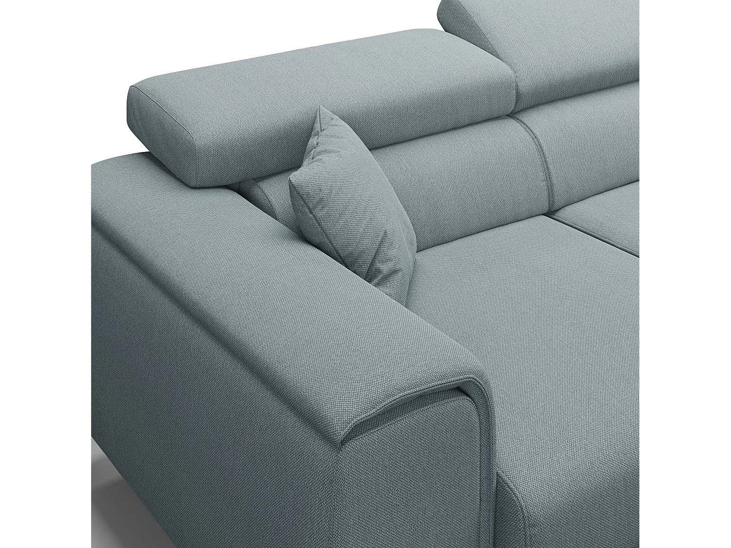 Fusion Sofa mit 3 Schiebesitzen aus abwaschbarem Stoff T05 260 cm baby blau