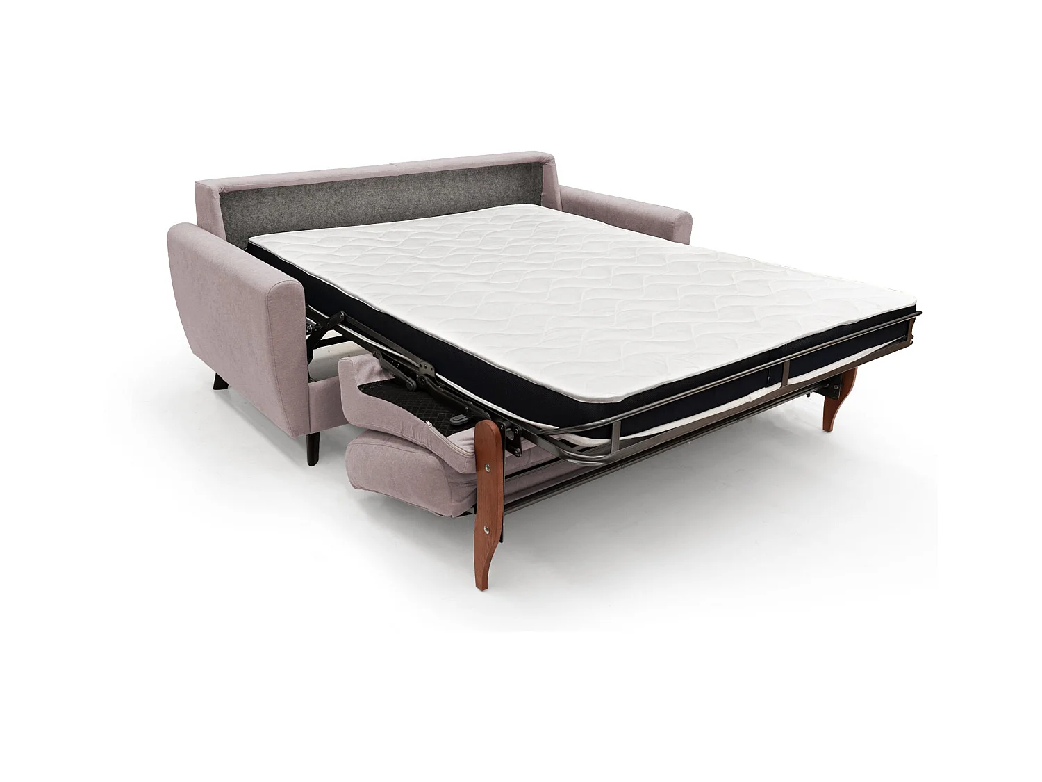 Callisto Schlafsofa aus weichem, wasserfestem Stoff T02 188 cm (mat. 140x197) rosa