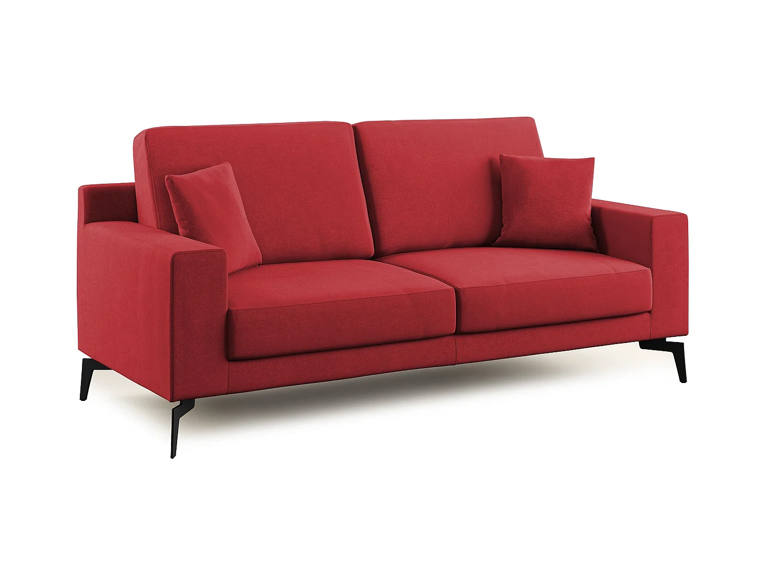 Prestige Sofá moderno en microfibra desmontable 146 cm Rojo