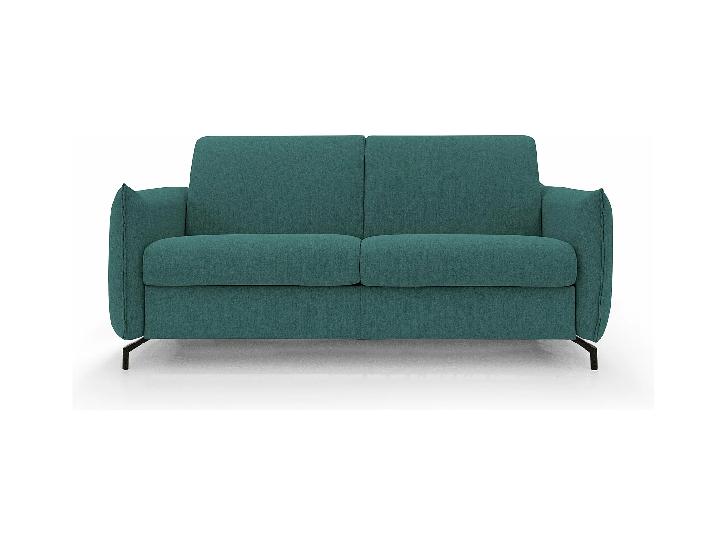 Scarlet Sofá cama convertible en tejido mixto de algodón impermeable 195 cm (mat.140x197) Azul Petróleo