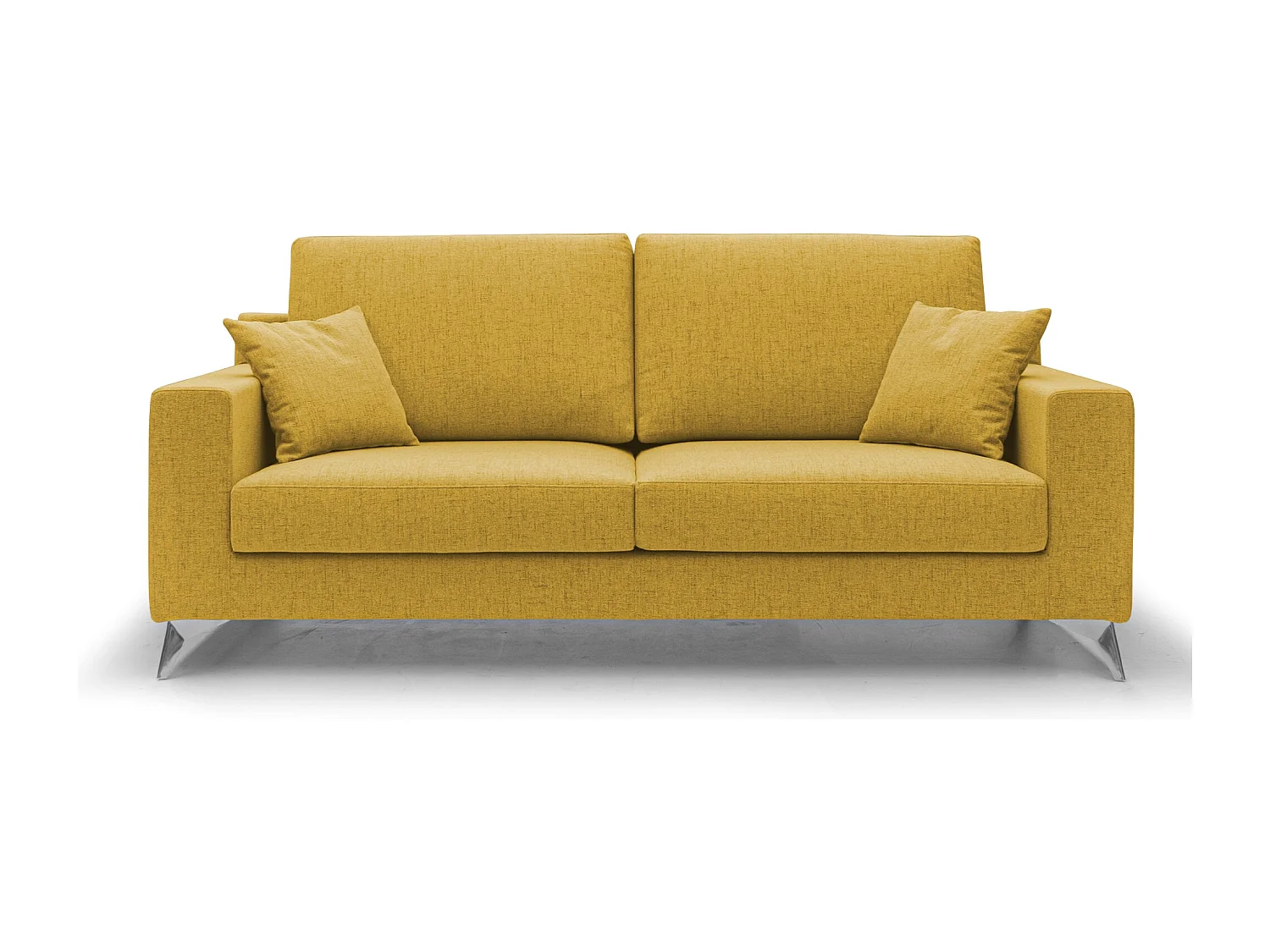 Michael Canapé de tela impermeable y antimanchas 146 cm Amarillo