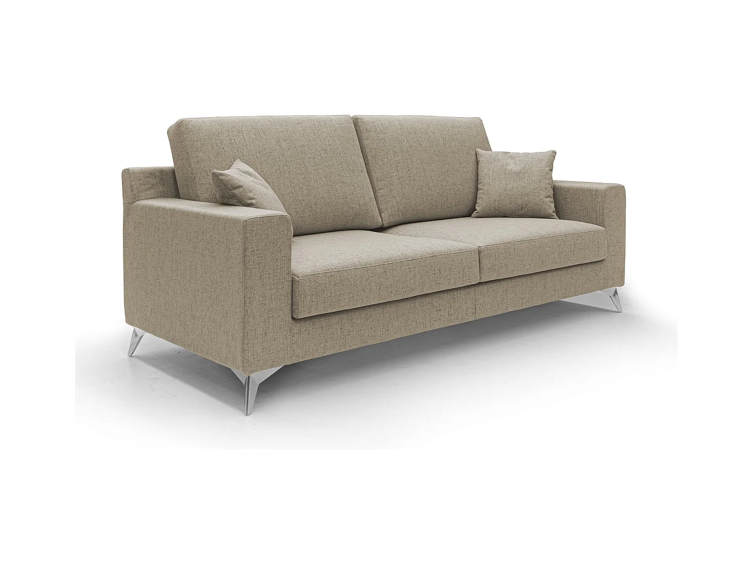 Michael Canapé en tissu imperméable antitache T03 186 cm brun