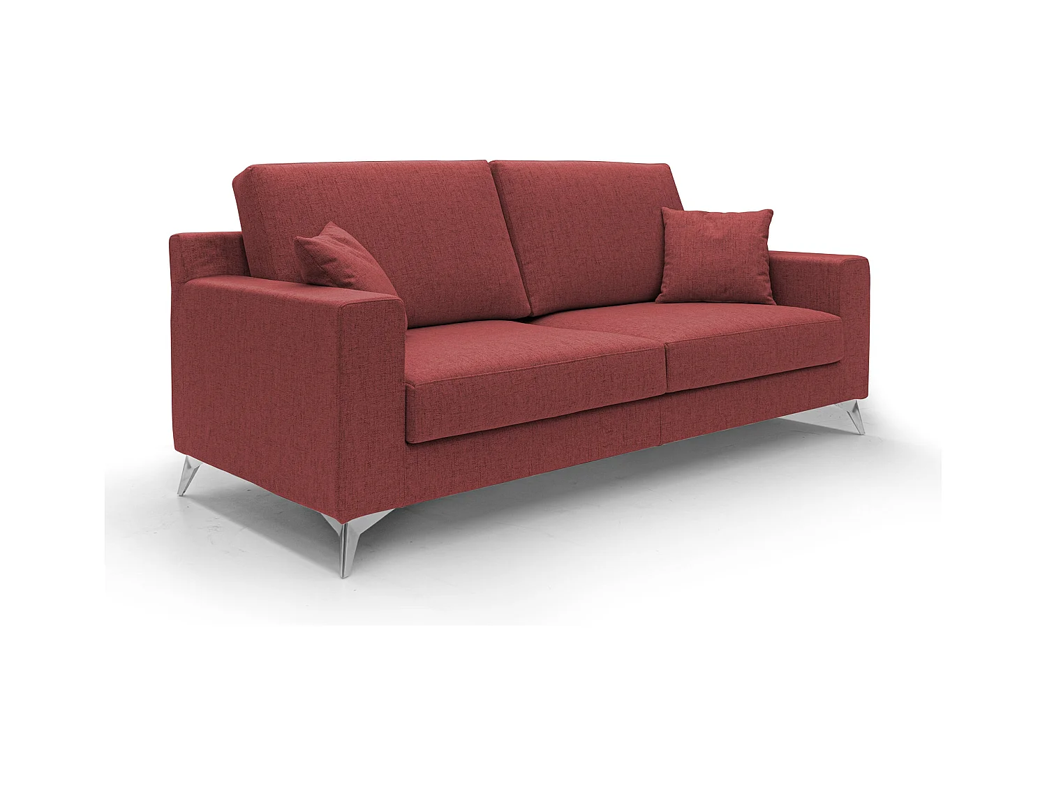 Michael Canapé en tissu imperméable antitache T03 166 cm rouge