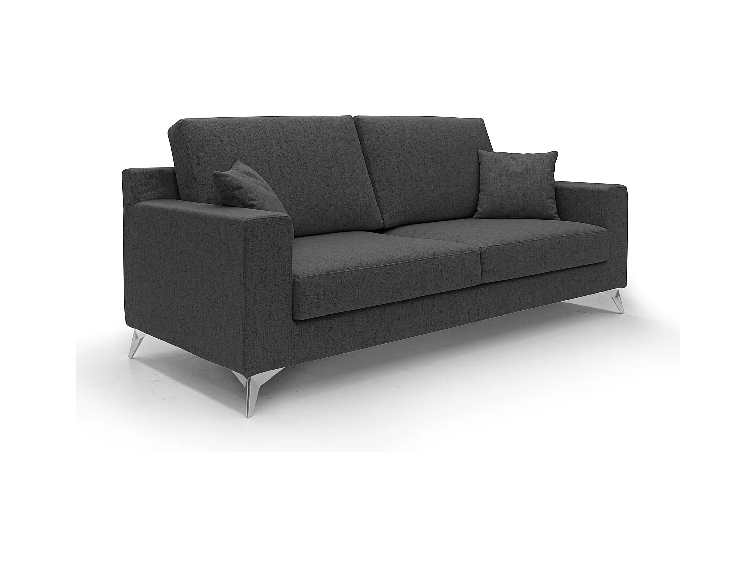 Michael Canapé en tissu imperméable antitache T03 166 cm anthracite