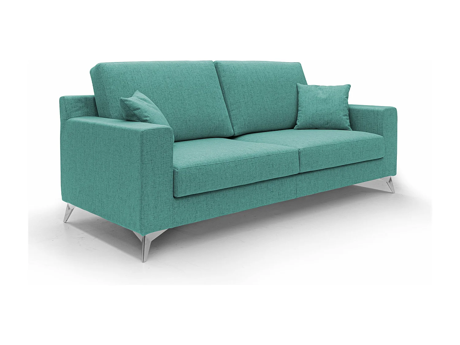 Michael Sofa aus schmutzabweisendem, wasserfestem Stoff T03 186 cm Aquamarin