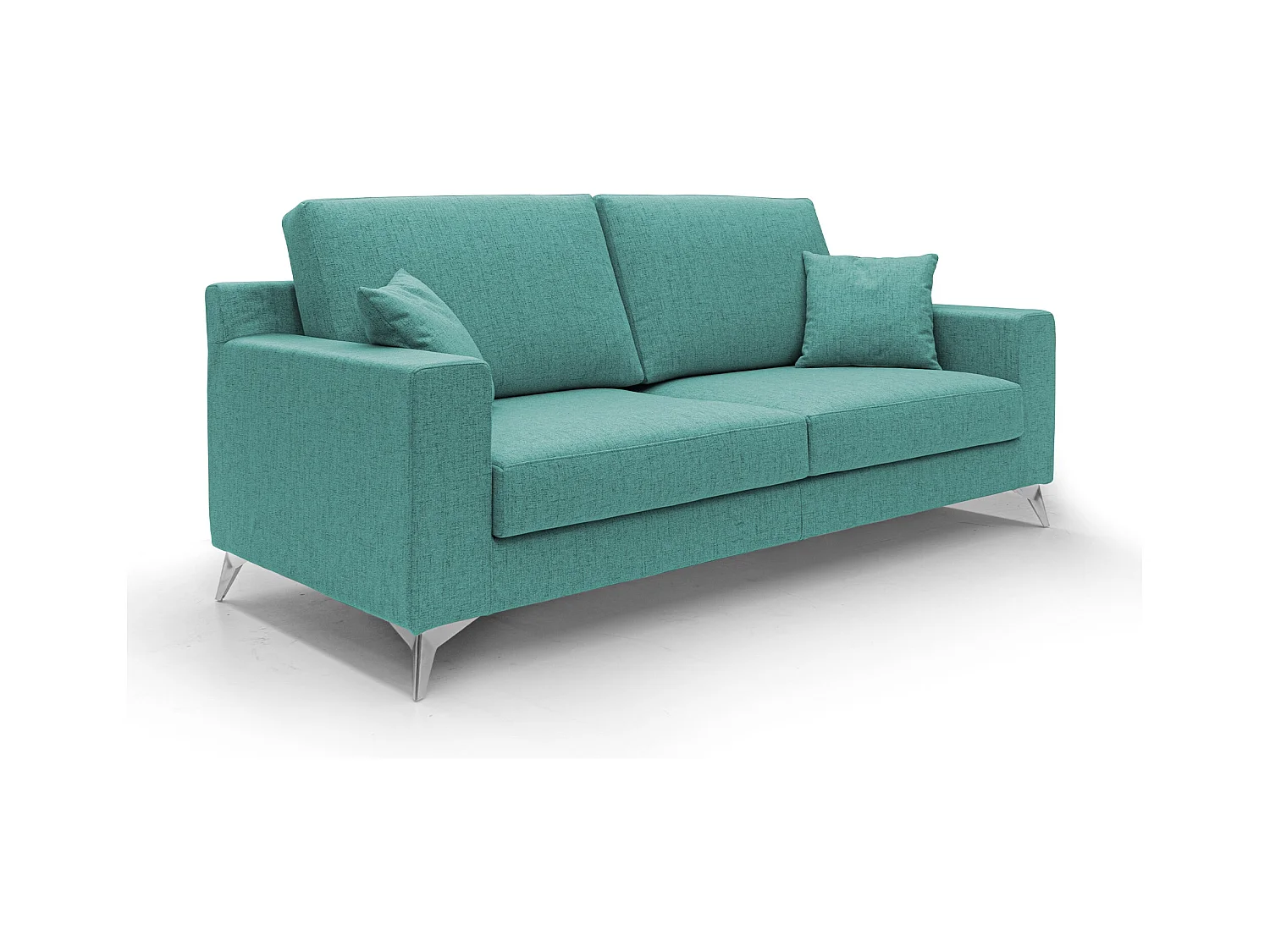 Michael Canapé en tissu imperméable antitache T03 166 cm vert aquamarine