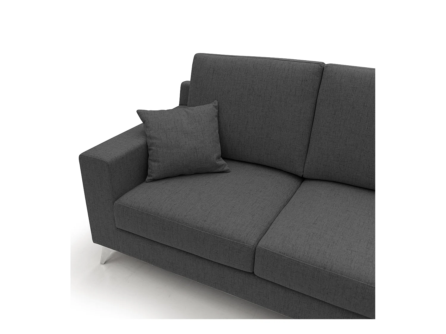 Michael Canapé en tissu imperméable antitache T03 206 cm anthracite