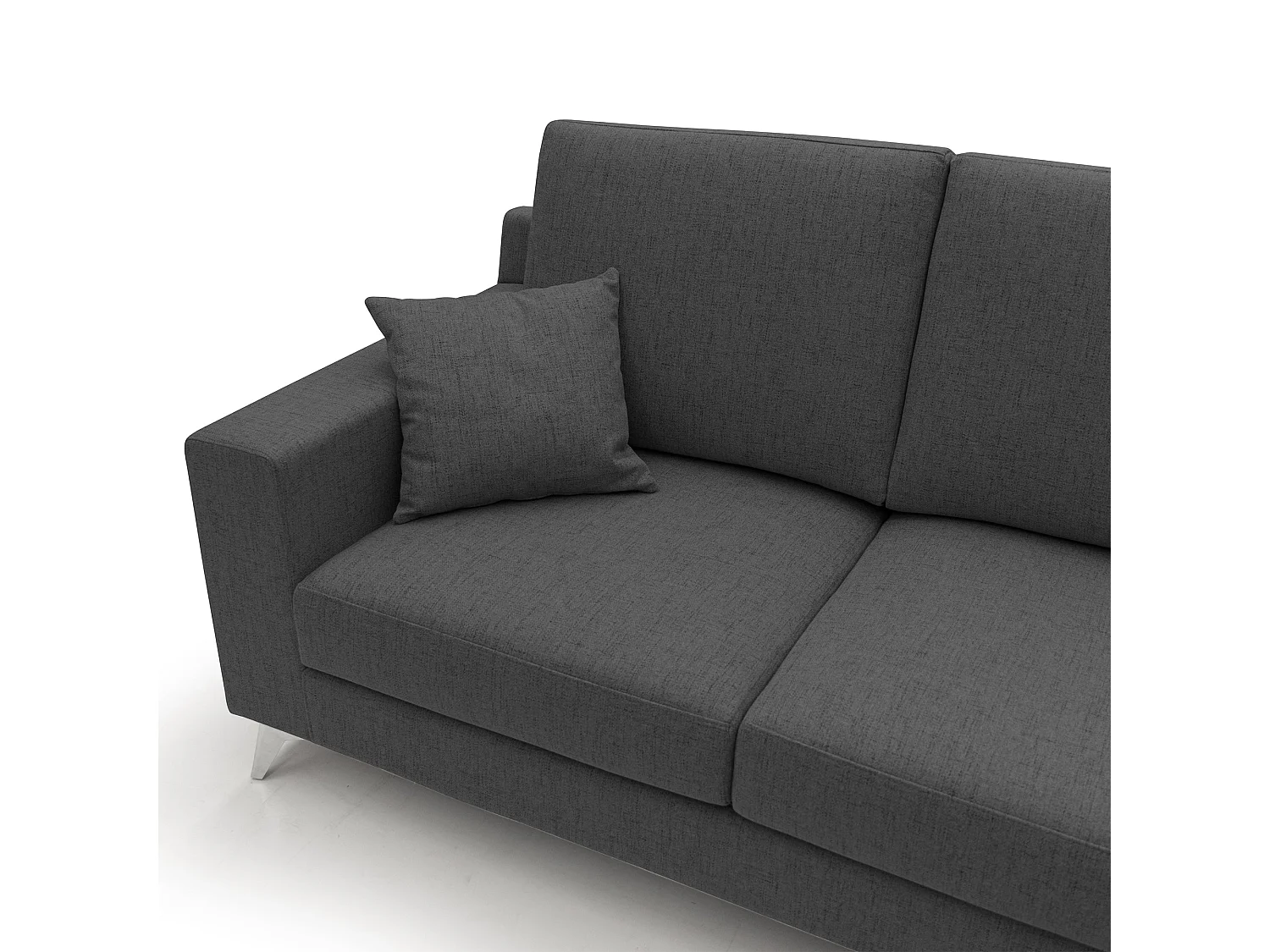 Michael Canapé en tissu imperméable antitache T03 206 cm anthracite