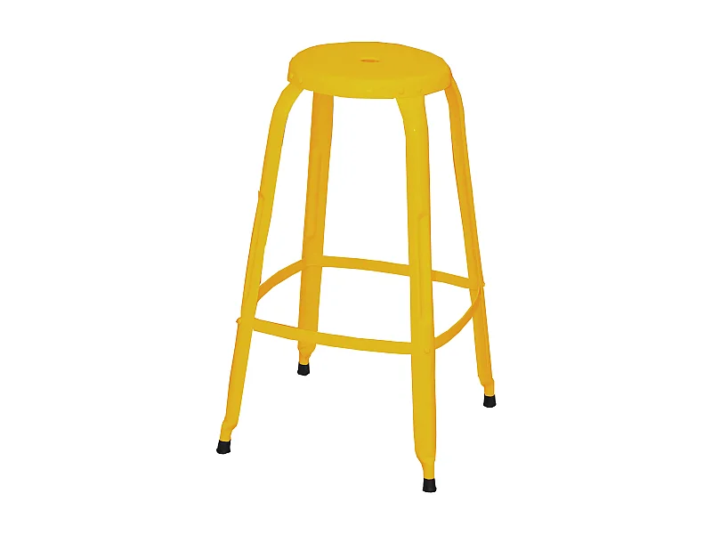 Iron | Taburete 74 cm en hierro amarillo