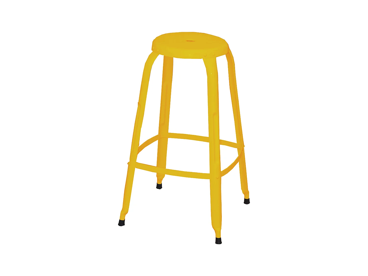 Iron | Tabouret 74 cm en fer jaune