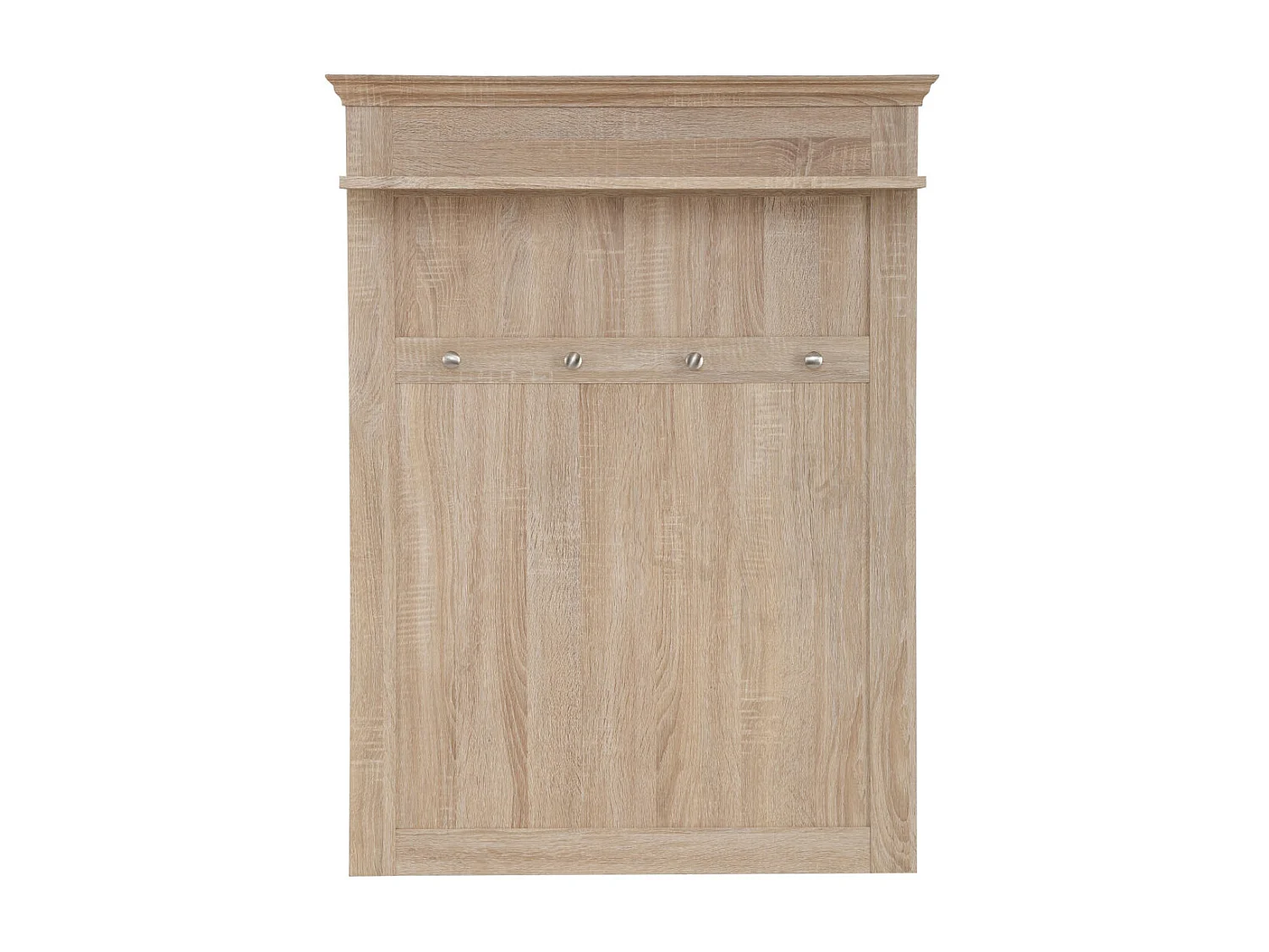 Binz | Wandpaneel met 1 plank en 4 haken in Eik