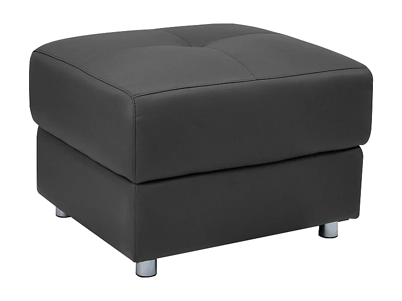 Pareli | Otomana de cuero negro PU