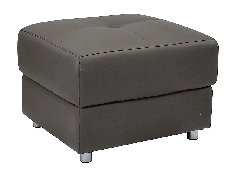 Pareli | Otomana de cuero marrón PU