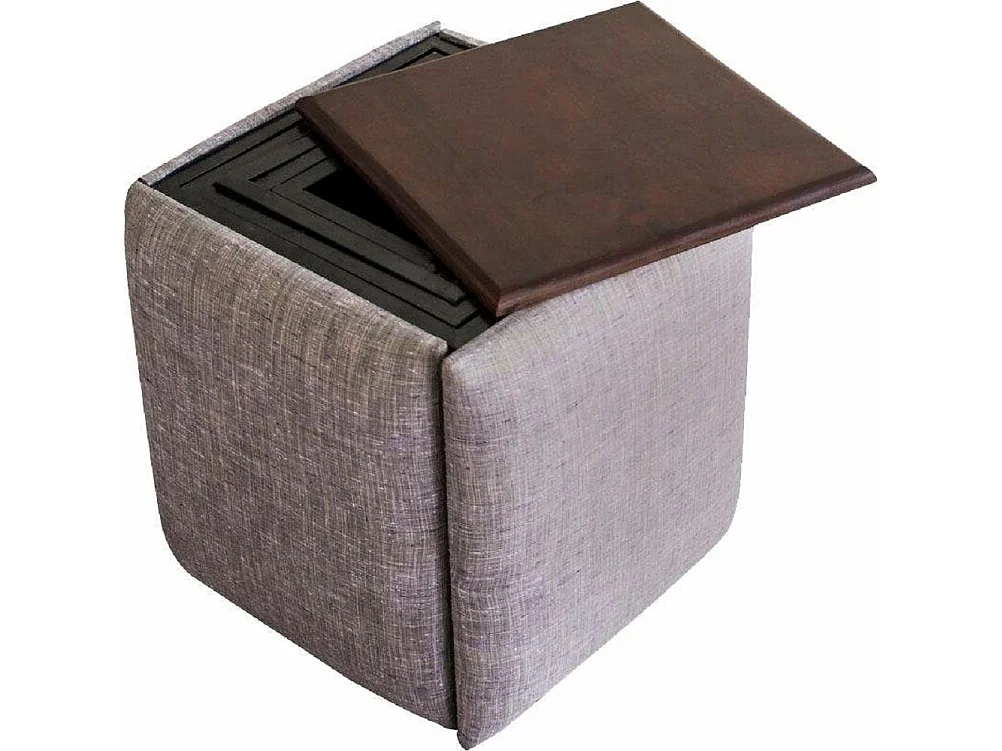 Mexico | Tabouret en bois de manguier gris / marron / métal