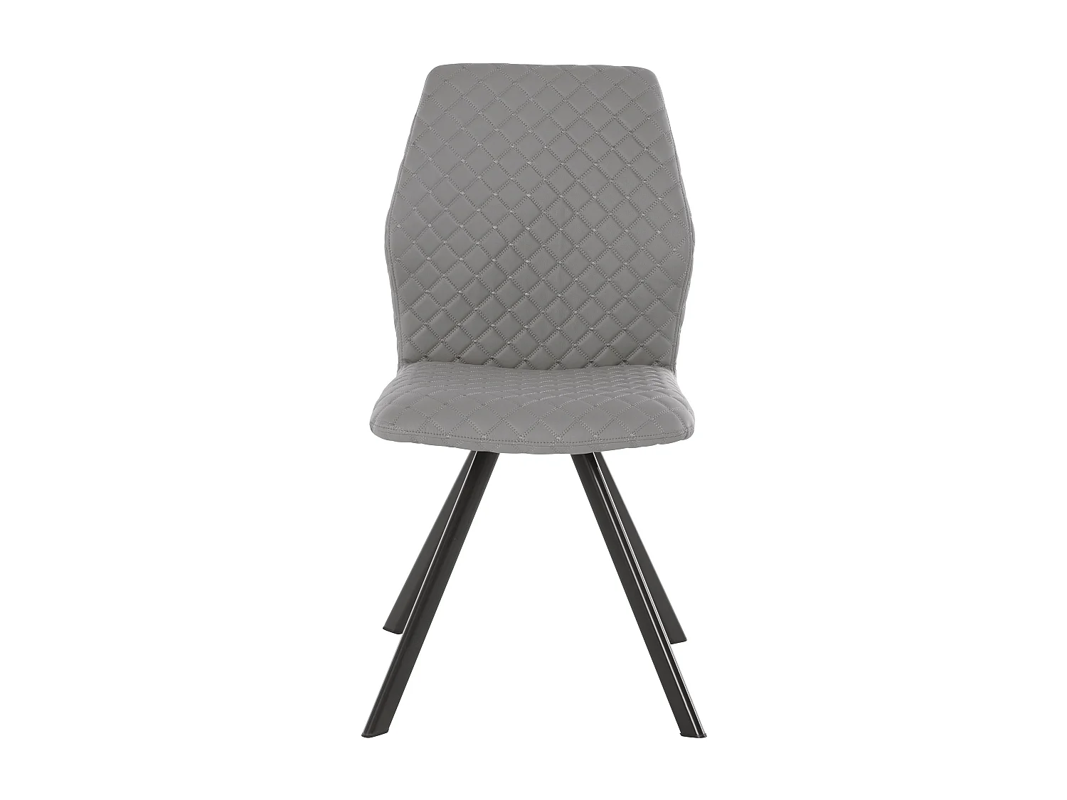 Isobel | Fauteuil de salle à manger en PU gris, 2 pièces
