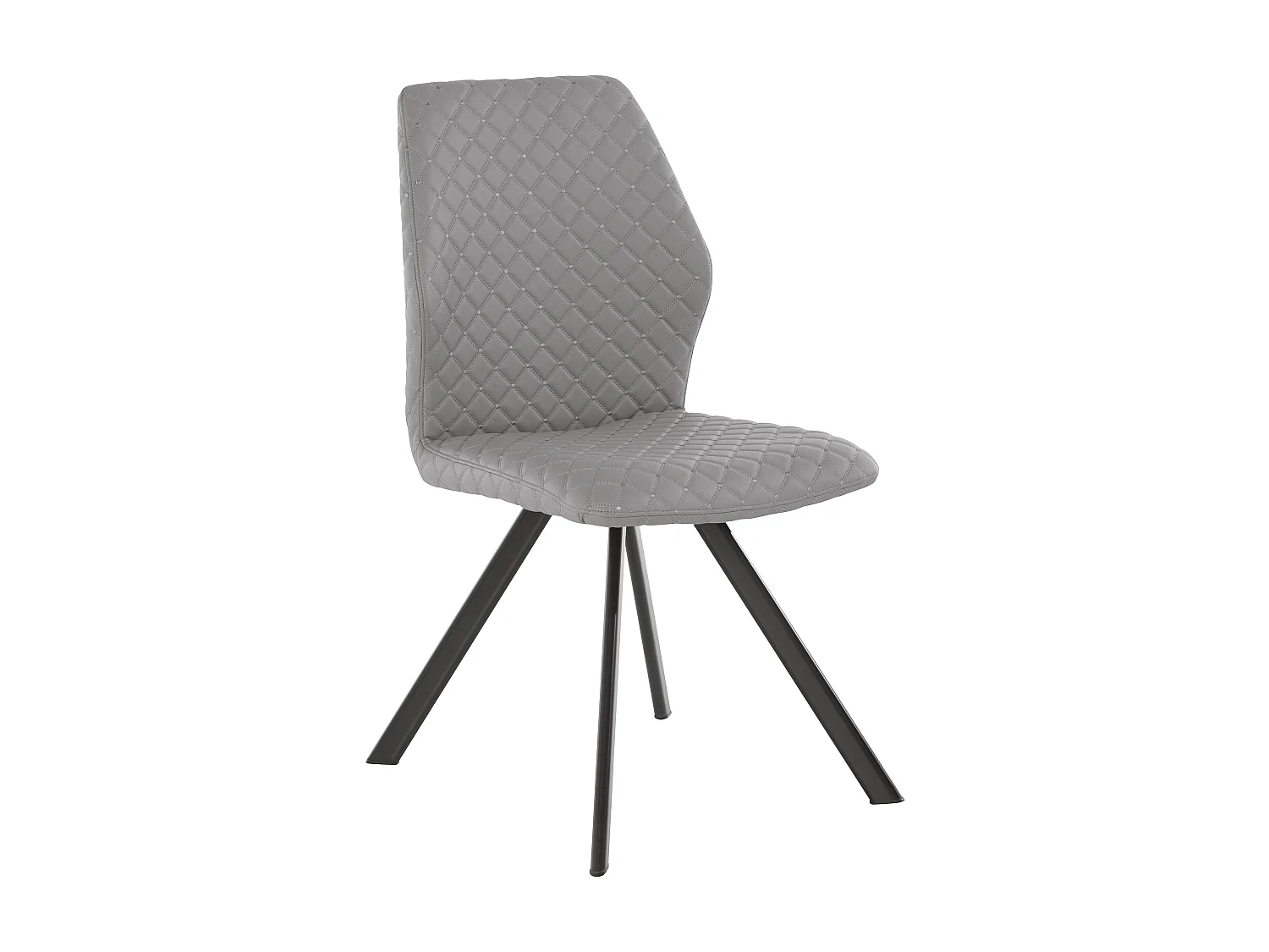 Isobel | Fauteuil de salle à manger en PU gris, 2 pièces