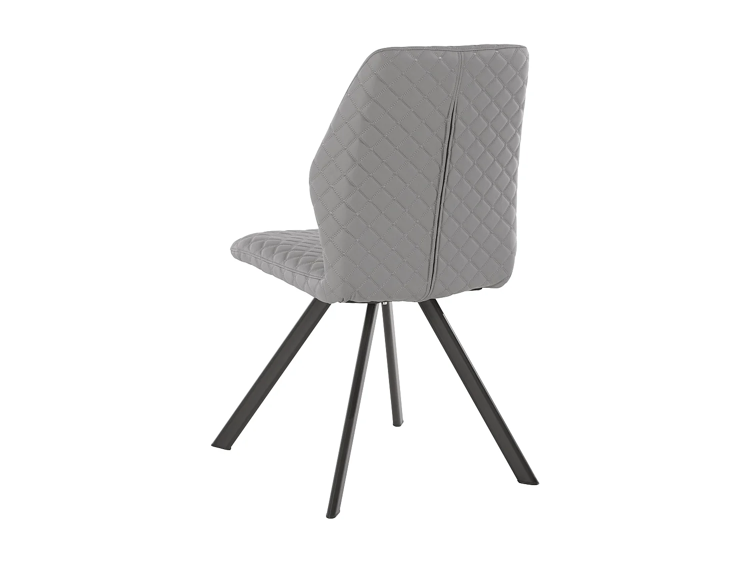 Isobel | Fauteuil de salle à manger en PU gris, 2 pièces
