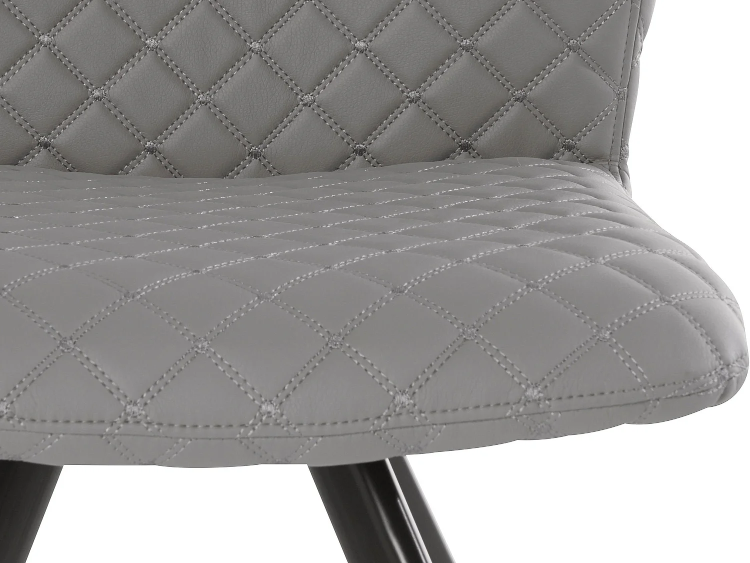 Isobel | Fauteuil de salle à manger en PU gris, 2 pièces