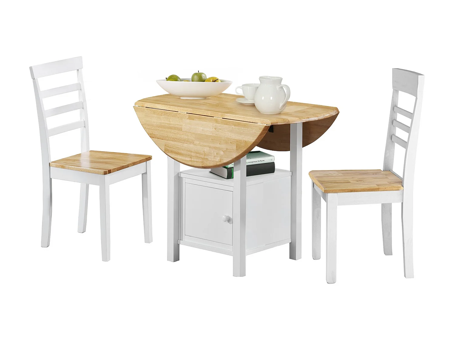 MONTANA | Chaise de salle à manger en MDF blanc, 2 pièces