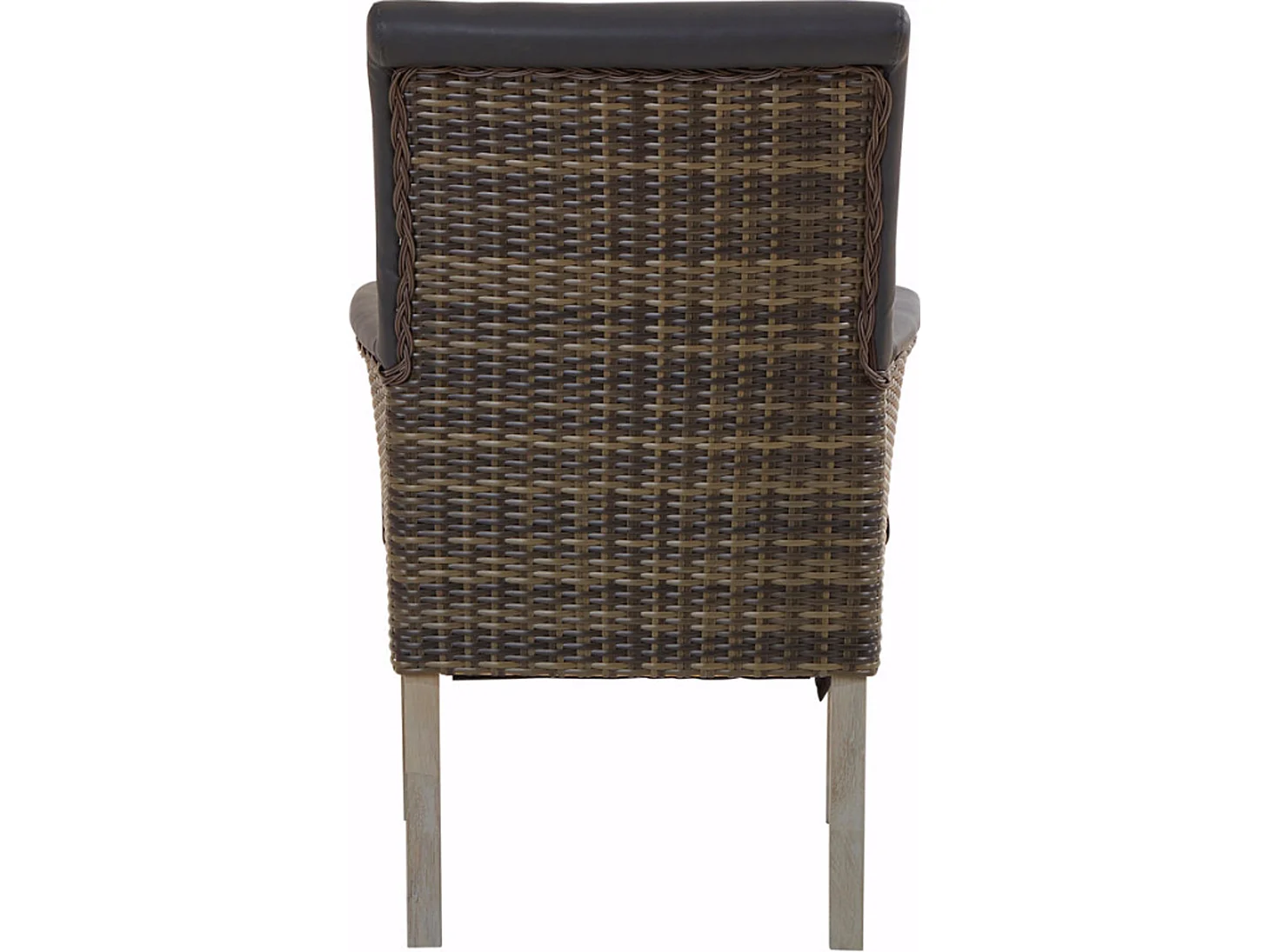 Marie | Fauteuil in rotan grijs PU, 2 Pak
