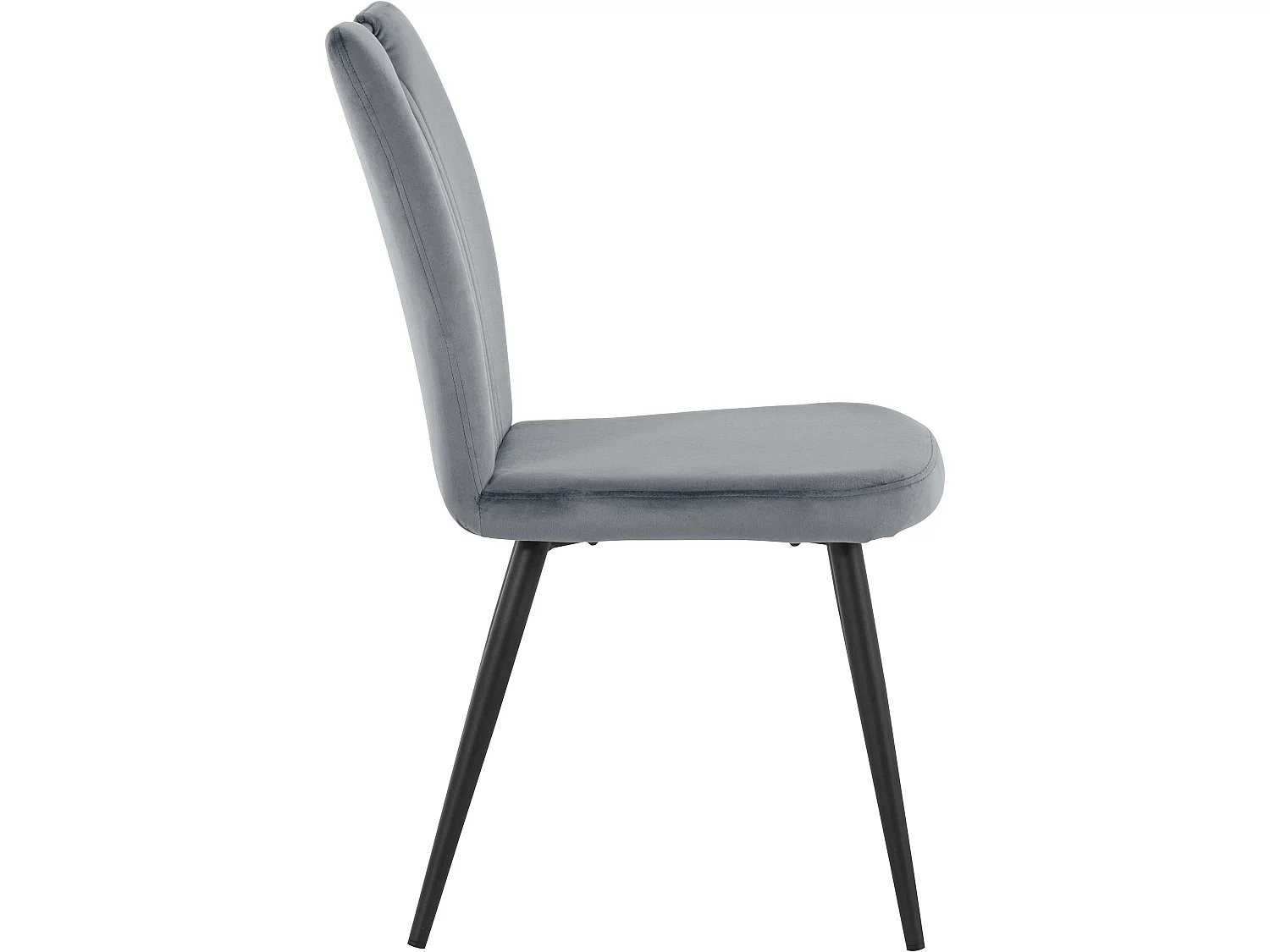 Conjunto de 4 cadeiras de jantar estofadas em microfibra castanha