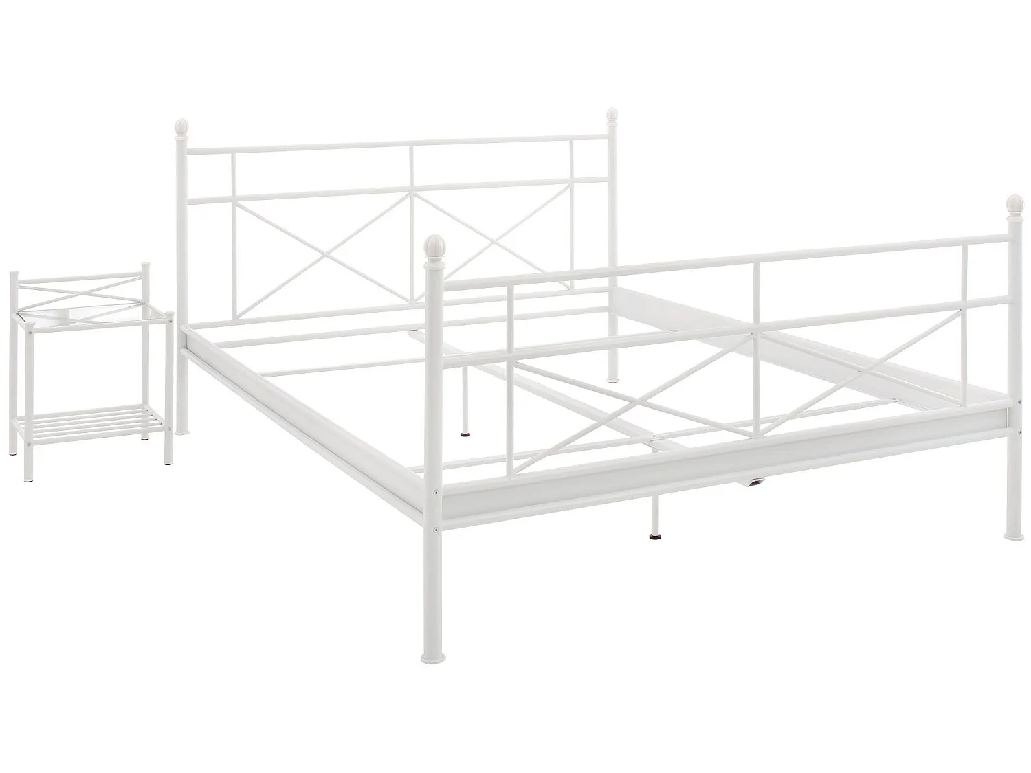 Thora | Letto 180 cm in metallo bianco