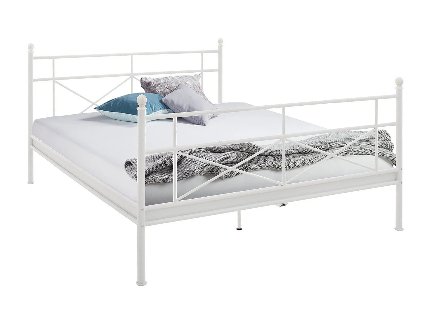 Thora | Bed 180 cm in Wit Metaal