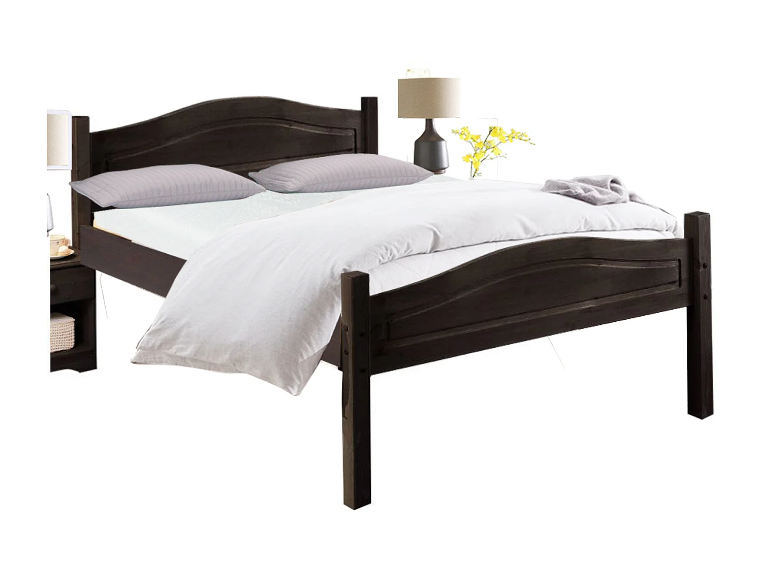 Bolton | Lit 160x200 cm en pin Marron