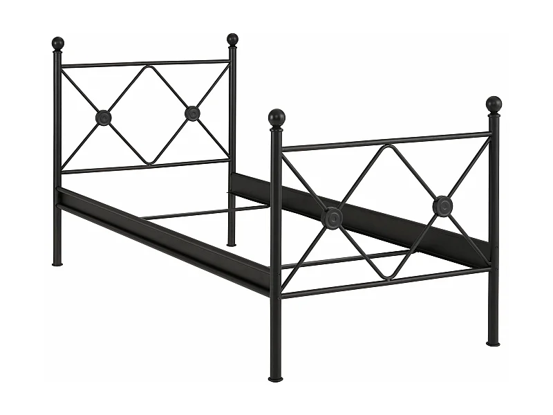 Metha | Bed 90 cm in Metaal Zwart