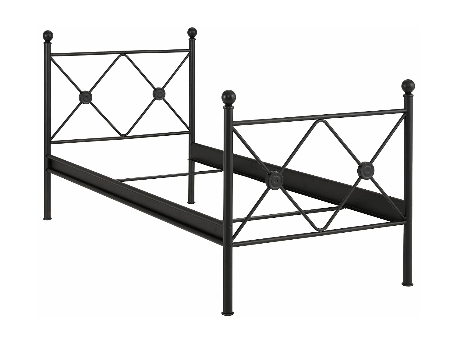 Metha | Bed 90 cm in Metaal Zwart