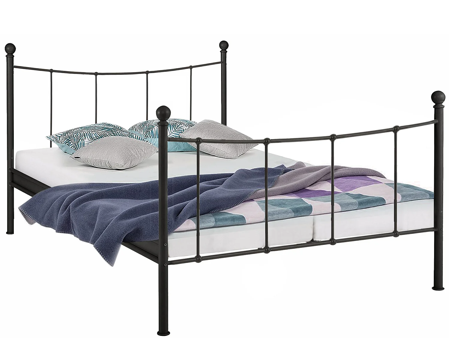 Metha | Bed 90 cm in Metaal Zwart