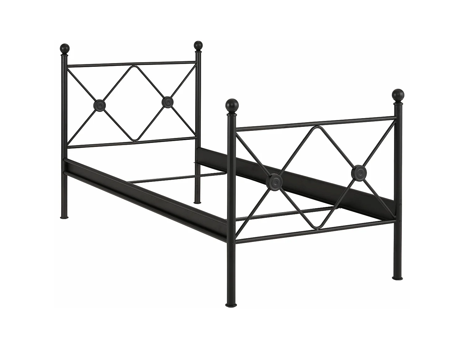 Metha | Lit 90 cm en métal Noir