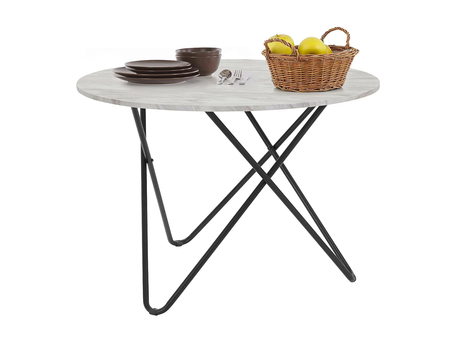 Jonas | Tavolo da pranzo 110 cm in look marmo