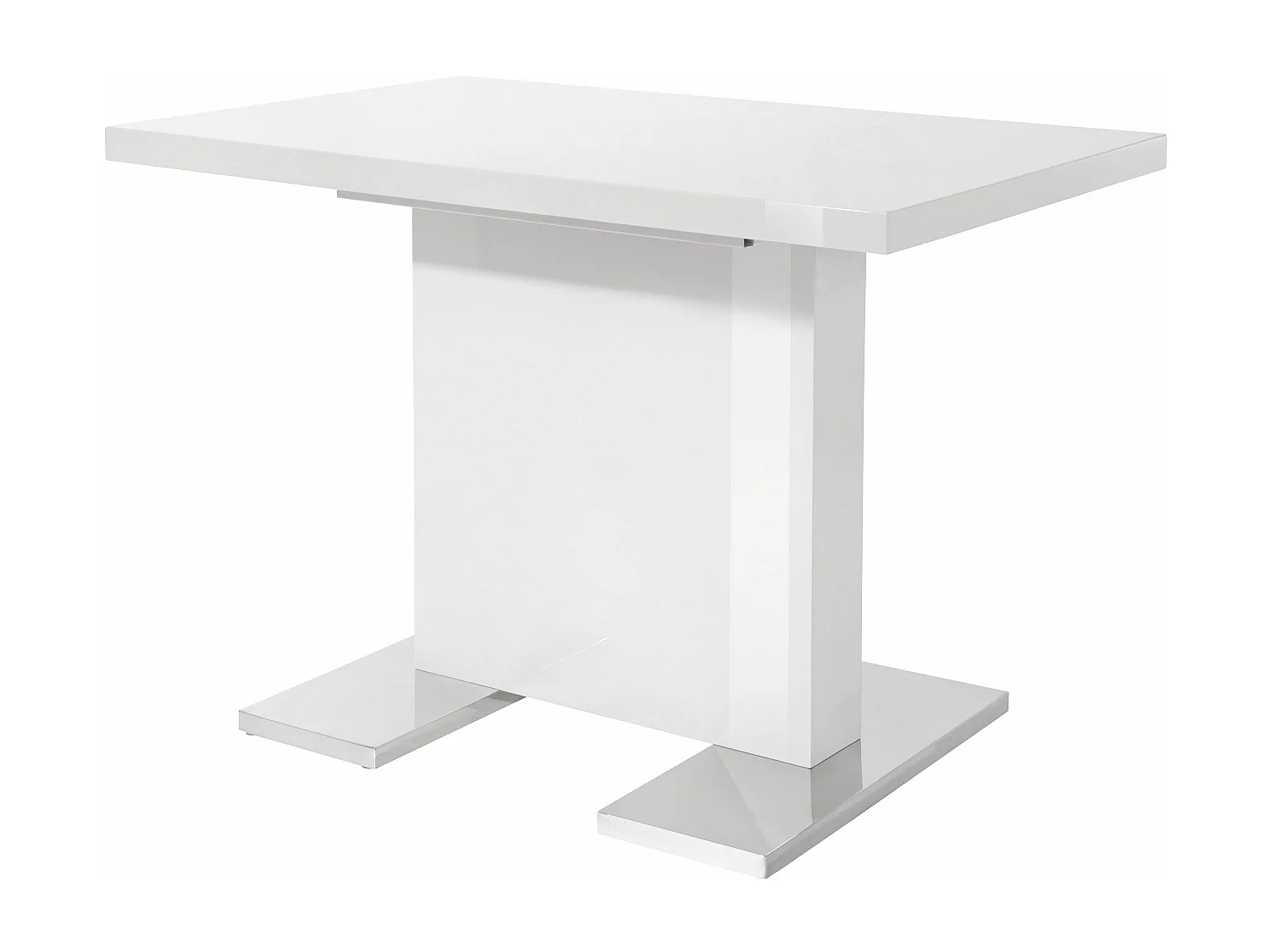 Summer | Table de salle à manger 110x70 cm en blanc brillant