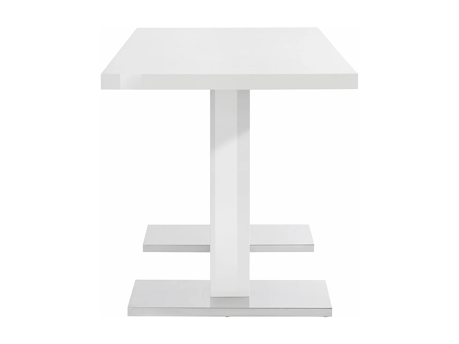 Summer | Table de salle à manger 110x70 cm en blanc brillant