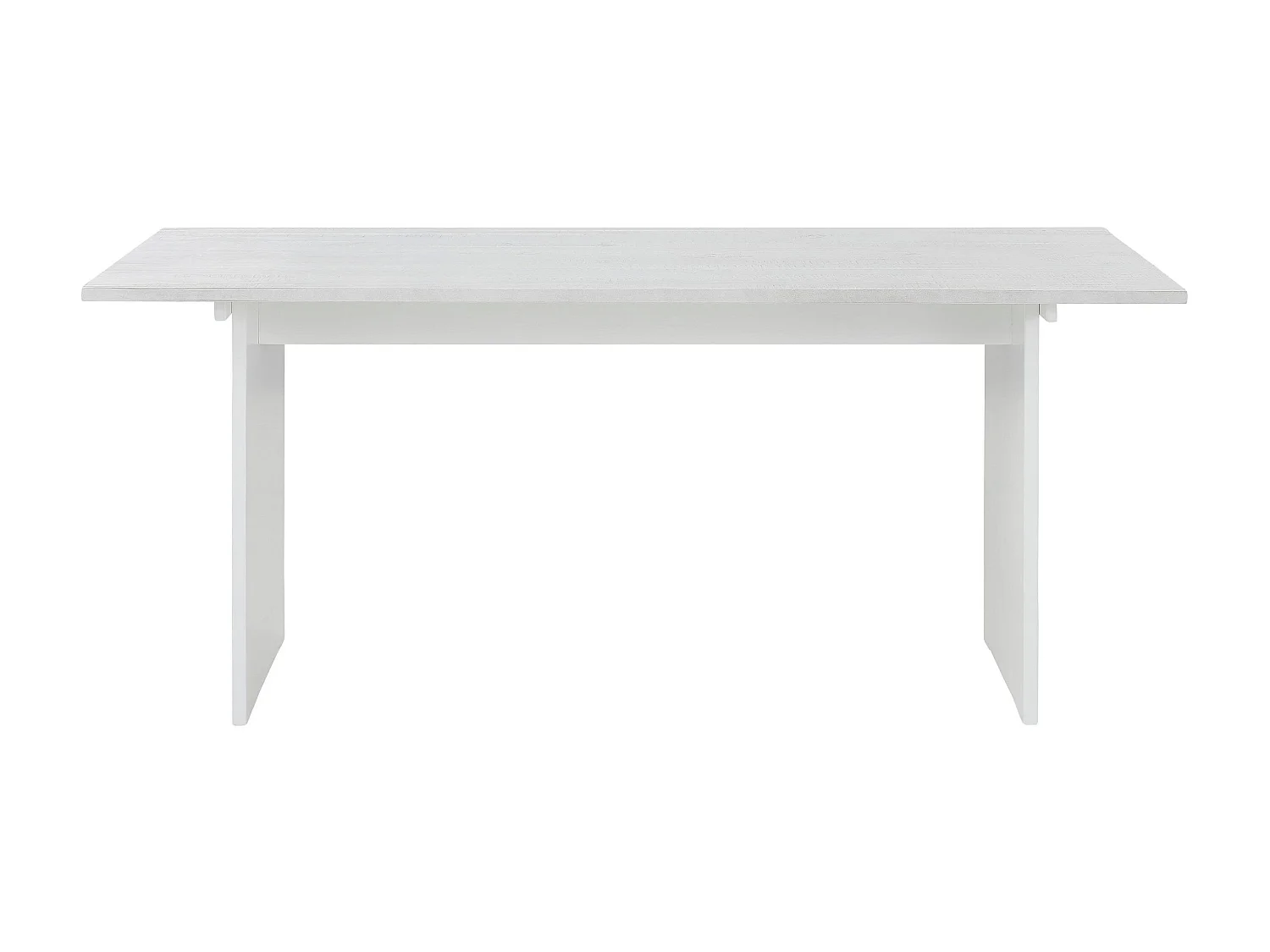 Morgan | Table de repas 180 cm en MDF blanc / Pin