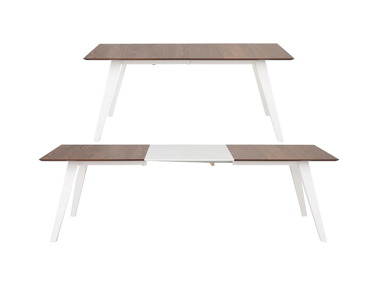 Roswell | Table à manger 180 cm avec rallonge en MDF Noyer / Pin Blanc