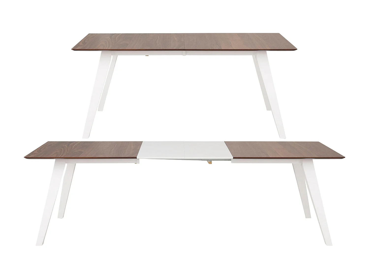 Roswell | Table à manger 180 cm avec rallonge en MDF Noyer / Pin Blanc