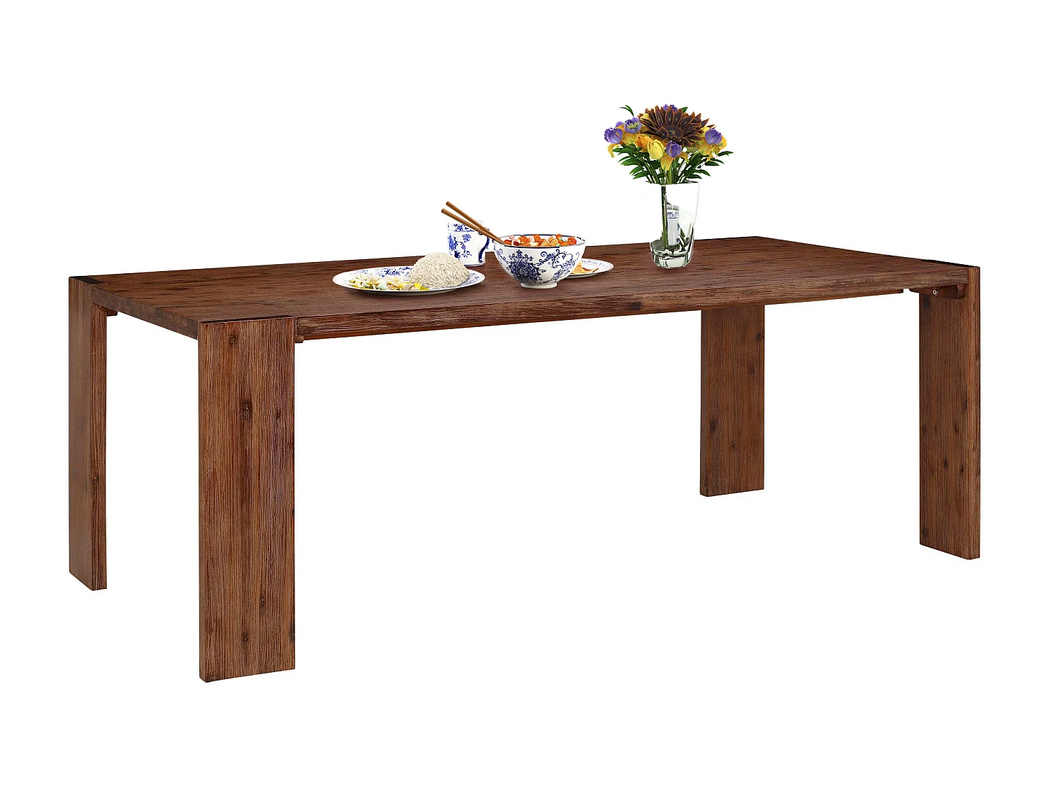 Marbella | Mesa de Jantar 200 cm em Madeira de Acácia Castanha