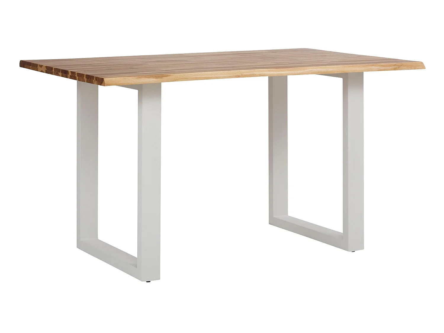 Melody | Table à manger 140 cm en bois d'acacia / blanc