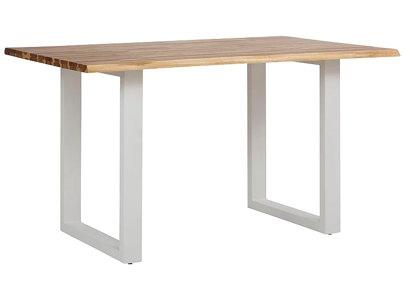 Melody | Table à manger 140 cm en bois d'acacia / blanc