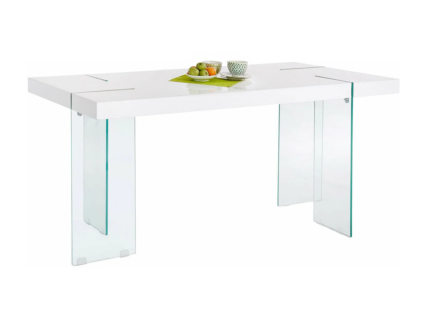 Travis | Tavolo da pranzo 160 cm in bianco lucido