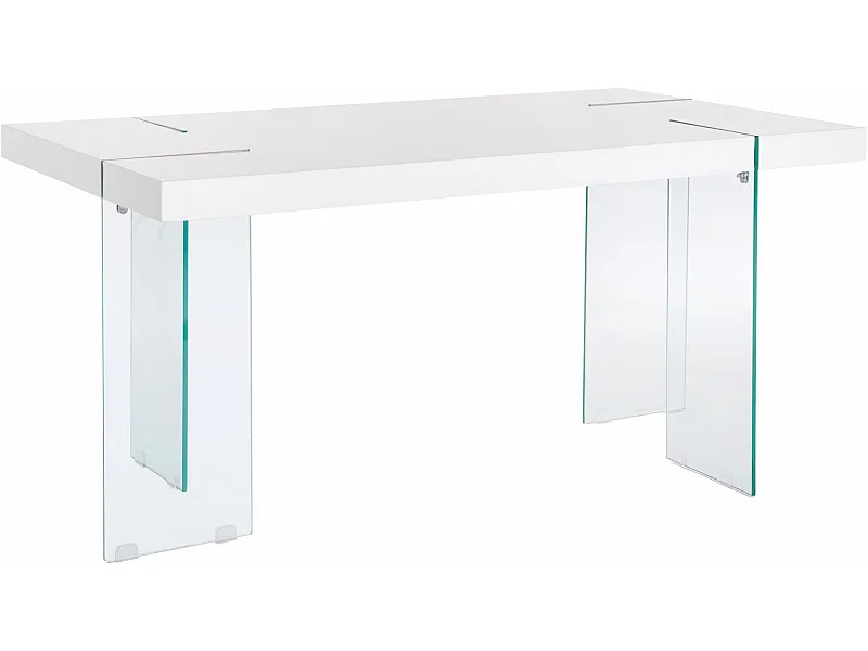 Travis | Eettafel 160 cm in Wit Hoogglans