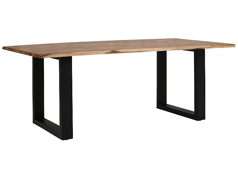 Melody | Table à manger 200 cm en Acacia Woon / Noir