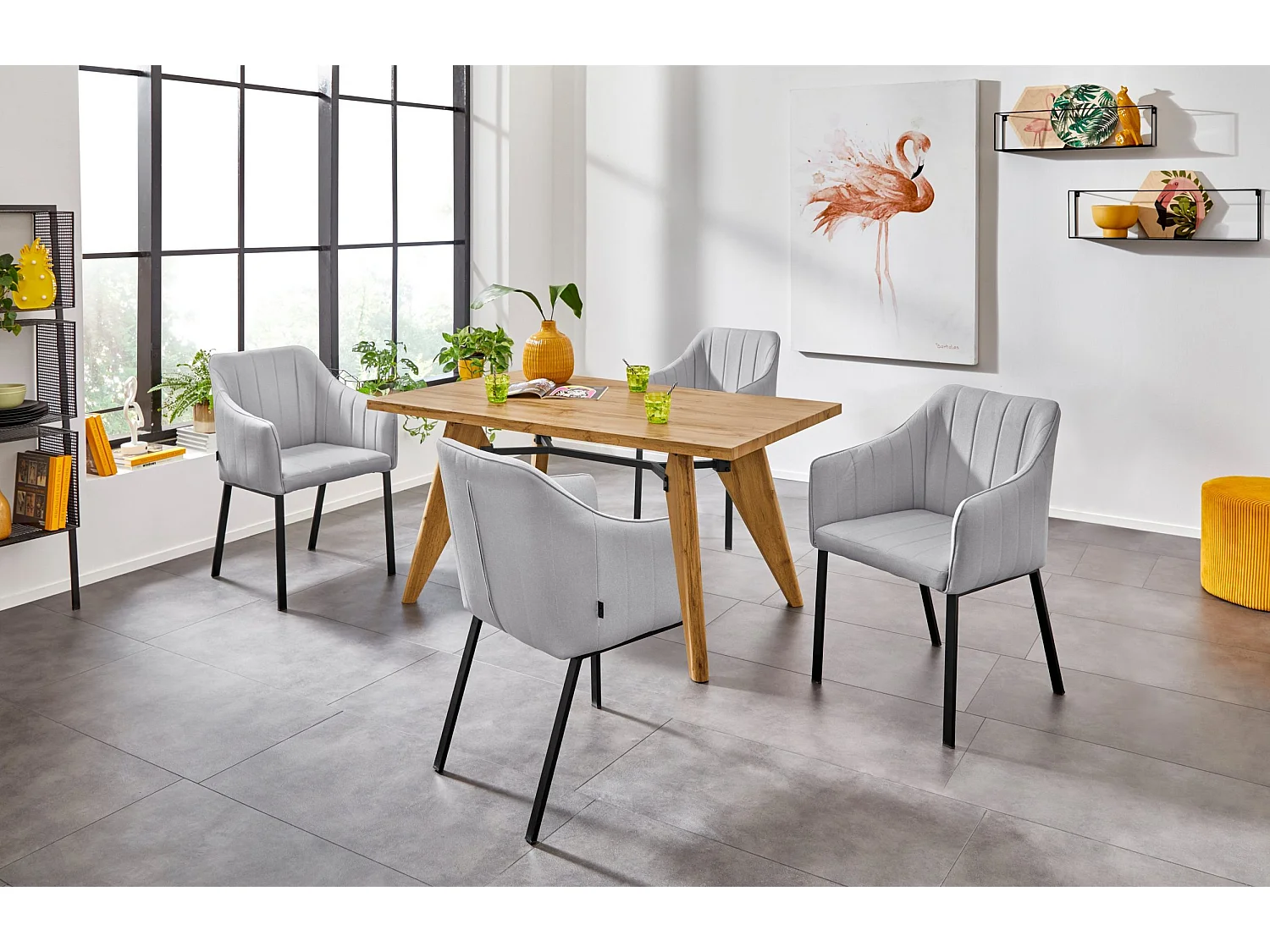 Ivan | Table à manger 160 cm en bois naturel